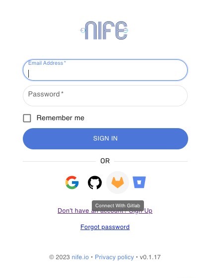 Signing using Gitlab web page