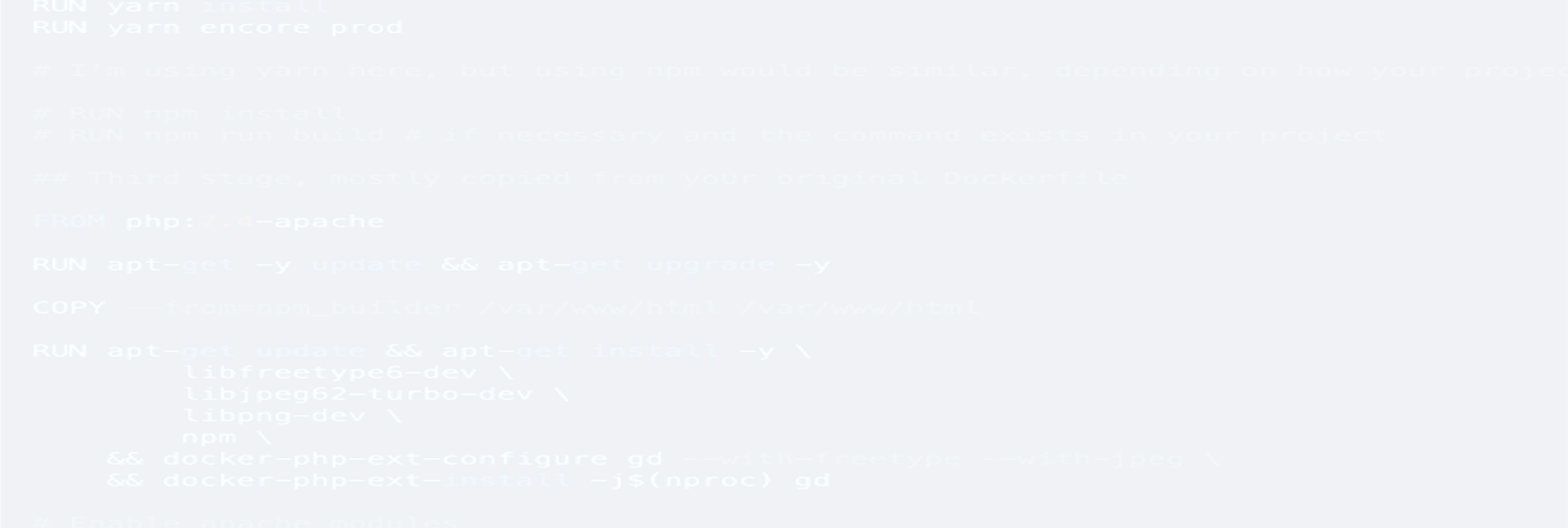 Background image of sample docker deployment